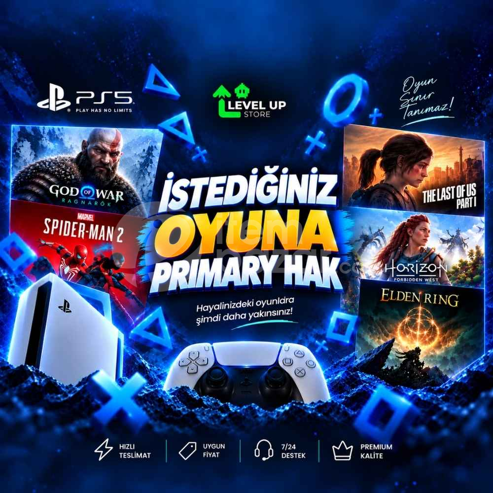 İstediğiniz Oyuna Primary Hak PS4/PS5 + Garanti