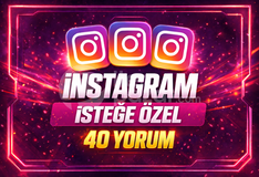⭐İSTEĞE ÖZEL⚡İNSTAGRAM 40 YORUM⚡