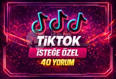 ⭐İSTEĞE ÖZEL⚡TİKTOK 40 YORUM⚡