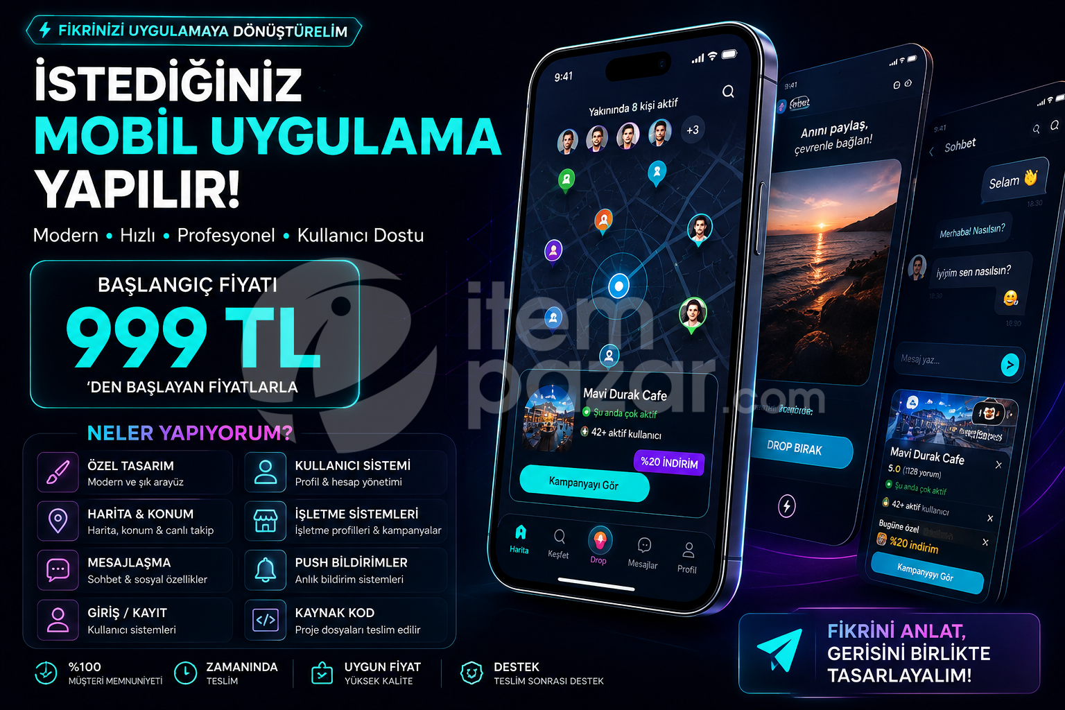İSTEK MOBİL UYGULAMA YAPILIR