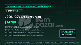JSON CSV Donusturucu | Script | #098