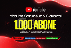 Garantılı - Youtube 1.000 Abone