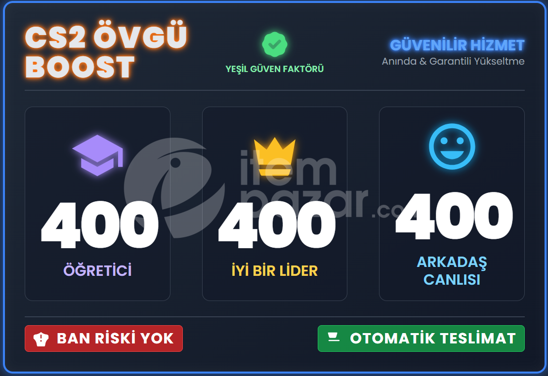KAÇIRMA ! 1200 ÖVGÜ BOOST HİZMETİ !