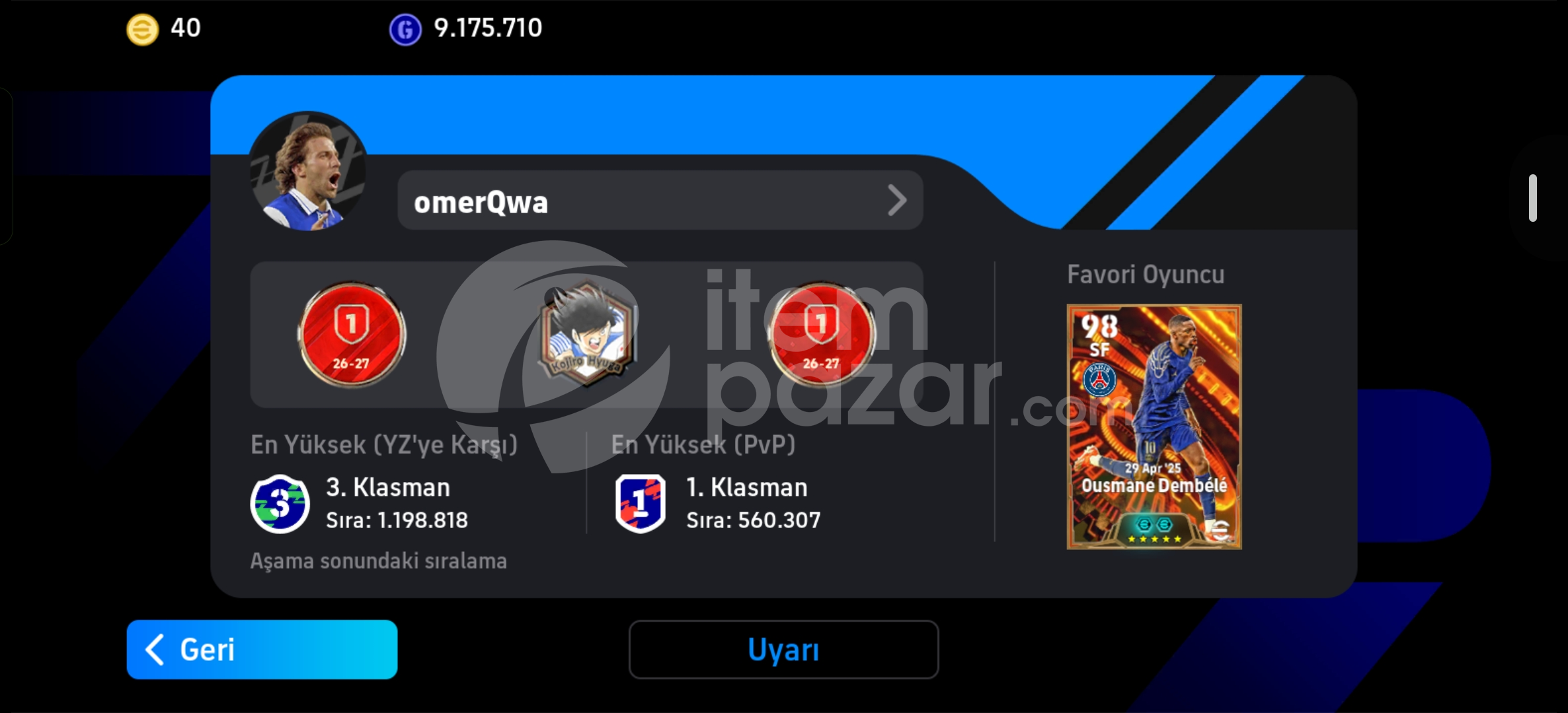 Kacmaz meta hesap