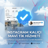 KALICI MAVİ TİK İNSTAGRAM (uyumlu paket)