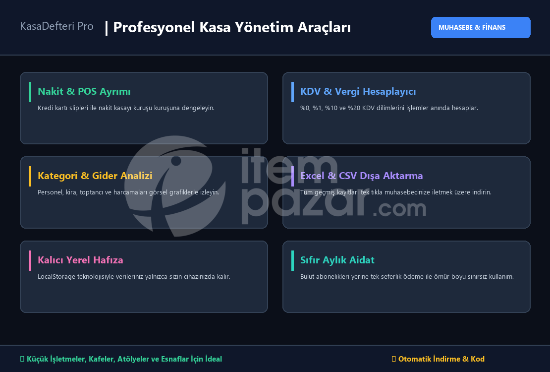 KasaDefteri Pro | Gelir Gider
