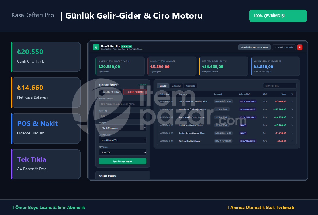 KasaDefteri Pro | Gelir Gider