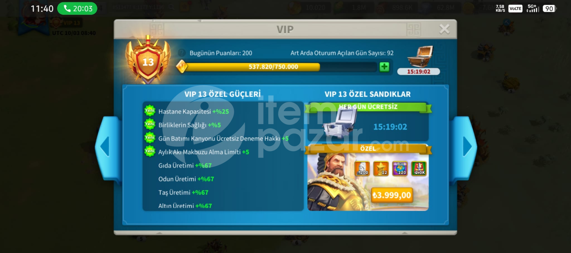 Kelepir 25m hesap 413x kd yeni kvk1 giricek