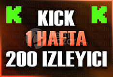 ✨Kick | 1 Hafta 200 İzleyici | Garantili✨
