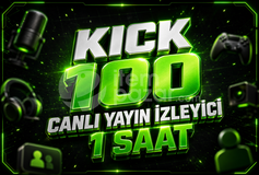 ⭐ Kick 100 Canlı İzleyici 1 Saat