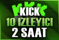 ✨Kick | 2 Saat 10 İzleyici | Garantili✨