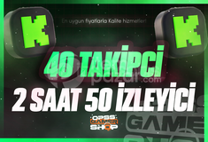 ⭐Kick | 2 Saat 50 İzleyici + 40 Takipçi⭐
