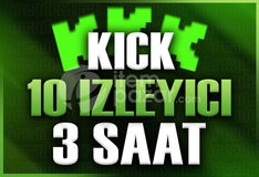 ✨Kick | 3 Saat 10 İzleyici | Garantili✨