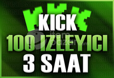 ✨Kick | 3 Saat 100 İzleyici | Garantili✨