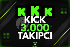⭐️KICK 3.000 TAKİPÇİ - HIZLI⭐️