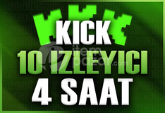 ✨Kick | 4 Saat 10 İzleyici | Garantili✨