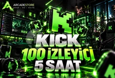 ✨Kick | 5 Saat 100 İzleyici | Garantili✨