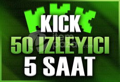 ✨Kick | 5 Saat 50 İzleyici | Garantili✨