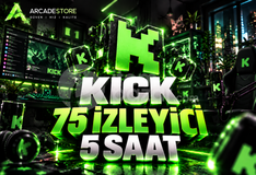 ✨Kick | 5 Saat 75 İzleyici | Garantili✨