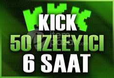 ✨Kick | 6 Saat 50 İzleyici | Garantili✨