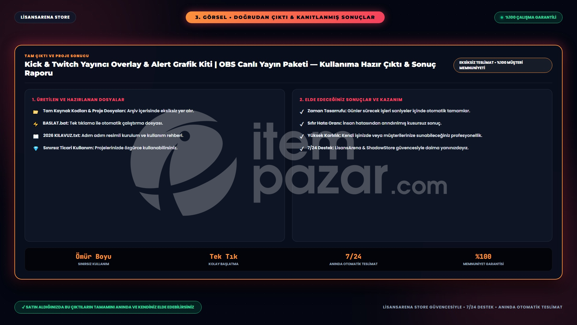 Kick ve Twitch Yayıncı Overlay ve Alert Grafik