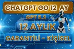 KİŞİSEL - 12 AYLIK CHATGPT GO GARANTİLİ
