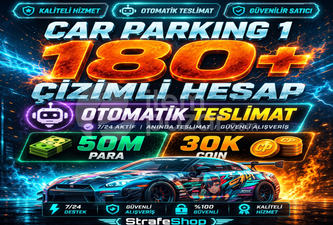 180 ÇİZİMLİ HESAP (50M PARA 30K COİNLİ)