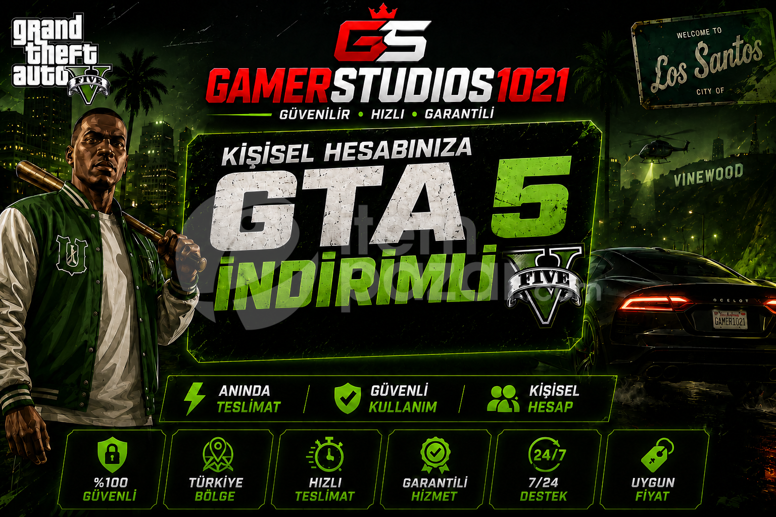 KİŞİSEL HESABINIZA GTA V İNDİRİMLİ