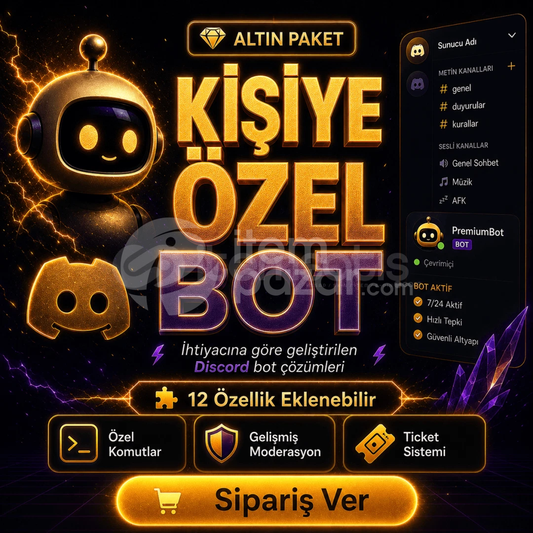 Kişiye Özel Discord Bot | 12 Özellikli
