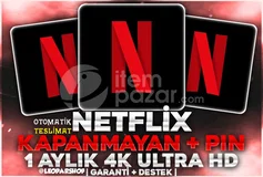 ⭐Kapanmayan⭐1 Aylık Netflix 4k Ultra HD Profil