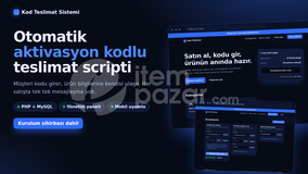 KOD TESLİMAT SİTESİ V1 | ÖZELLEŞTİRİLEBİLİR 