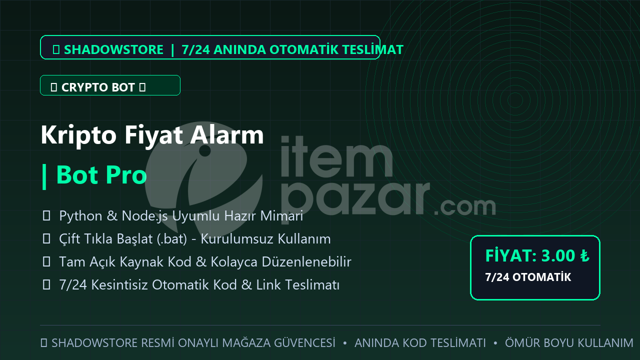 Kripto Fiyat Alarm | Bot Pro | #093