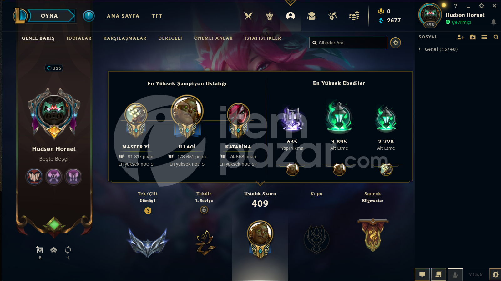 Leauge of legends ve valorant hesabı