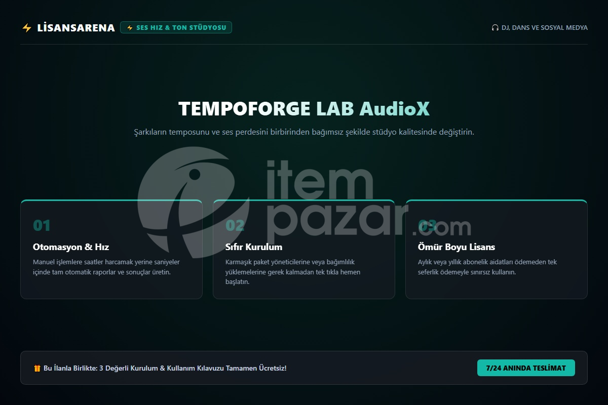 LisansArena AudioPitch Pro | Script