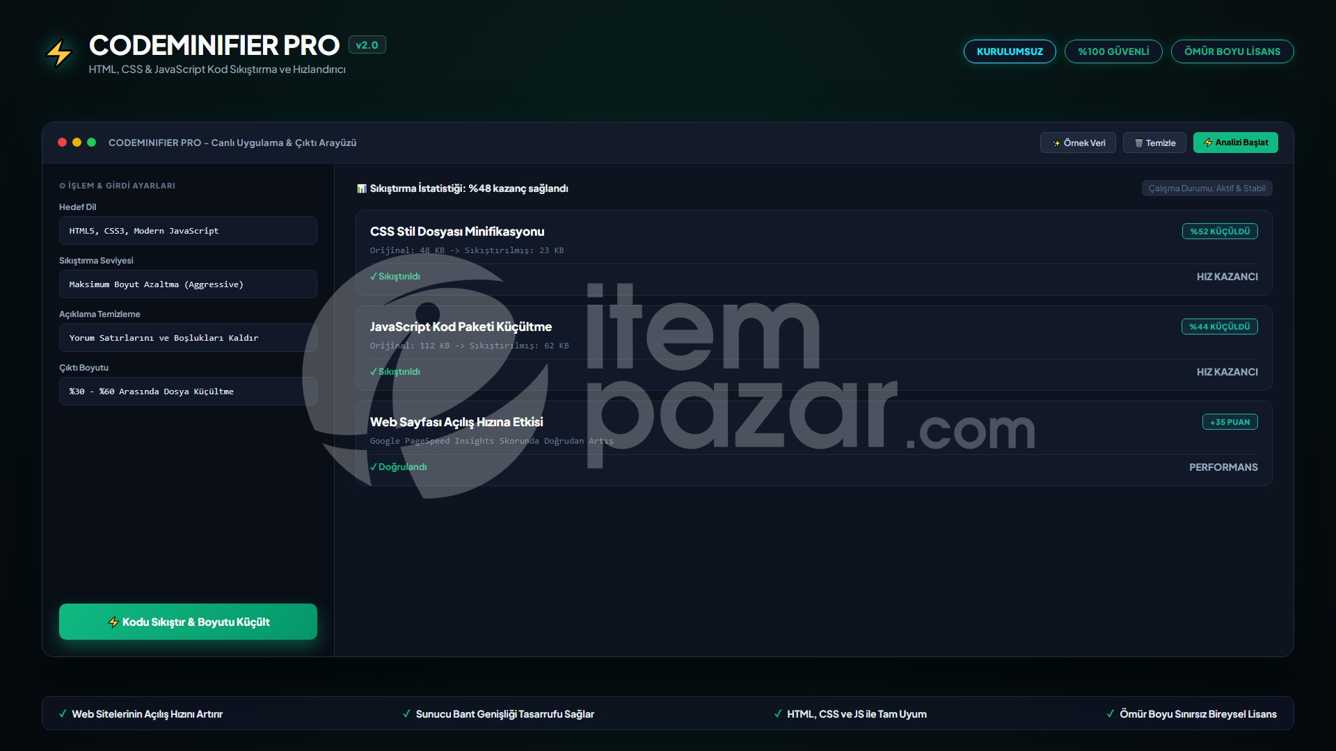 LisansArena CodeMinifier Pro | Script