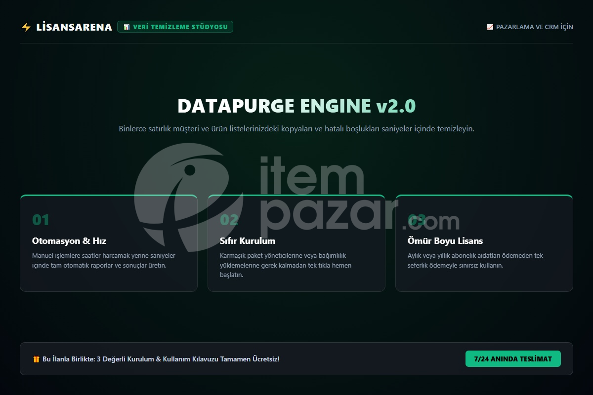 LisansArena DataClean Pro | Script