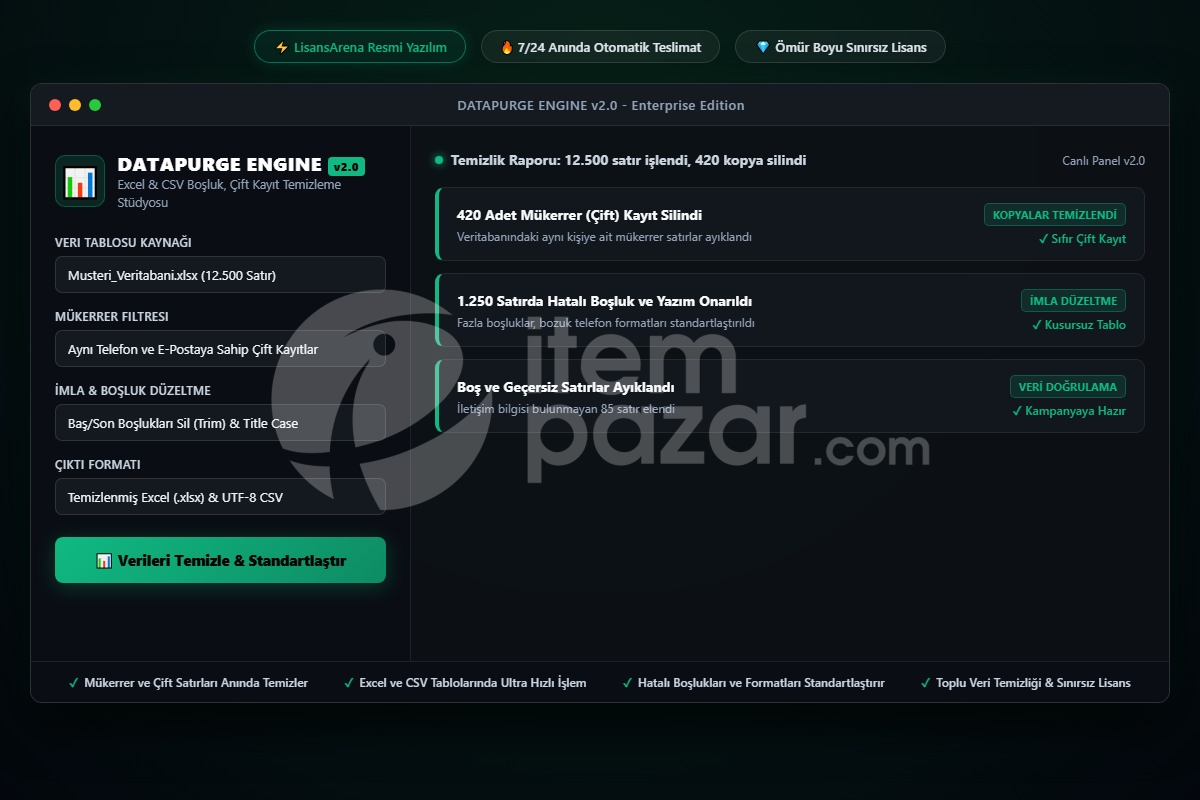 LisansArena DataClean Pro | Script