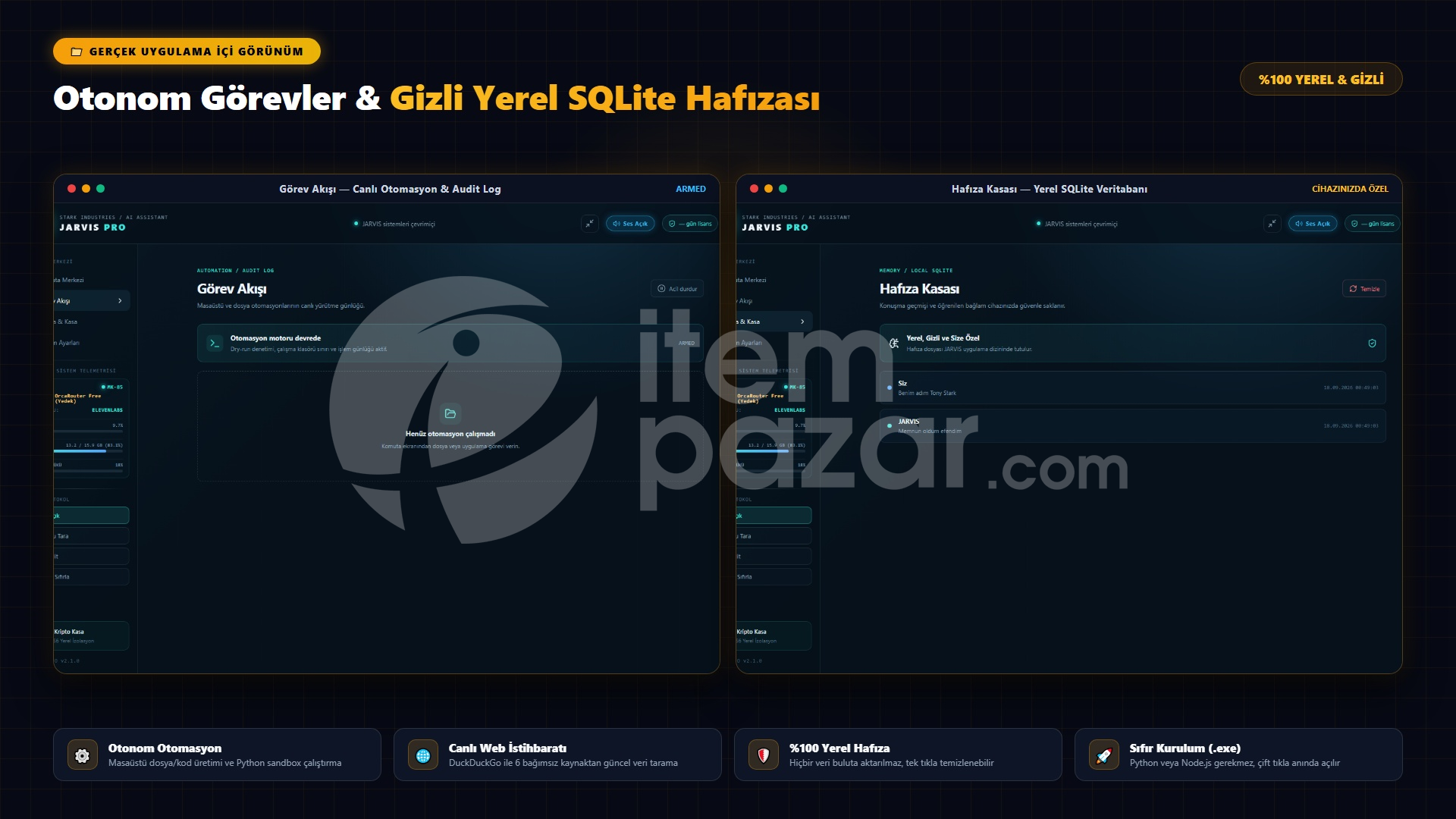 LisansArena JARVIS PRO | Tony Stark AI Asistanı
