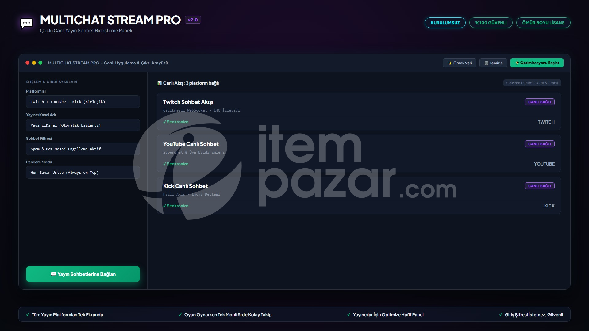 LisansArena MultiChat Stream Pro | Web &