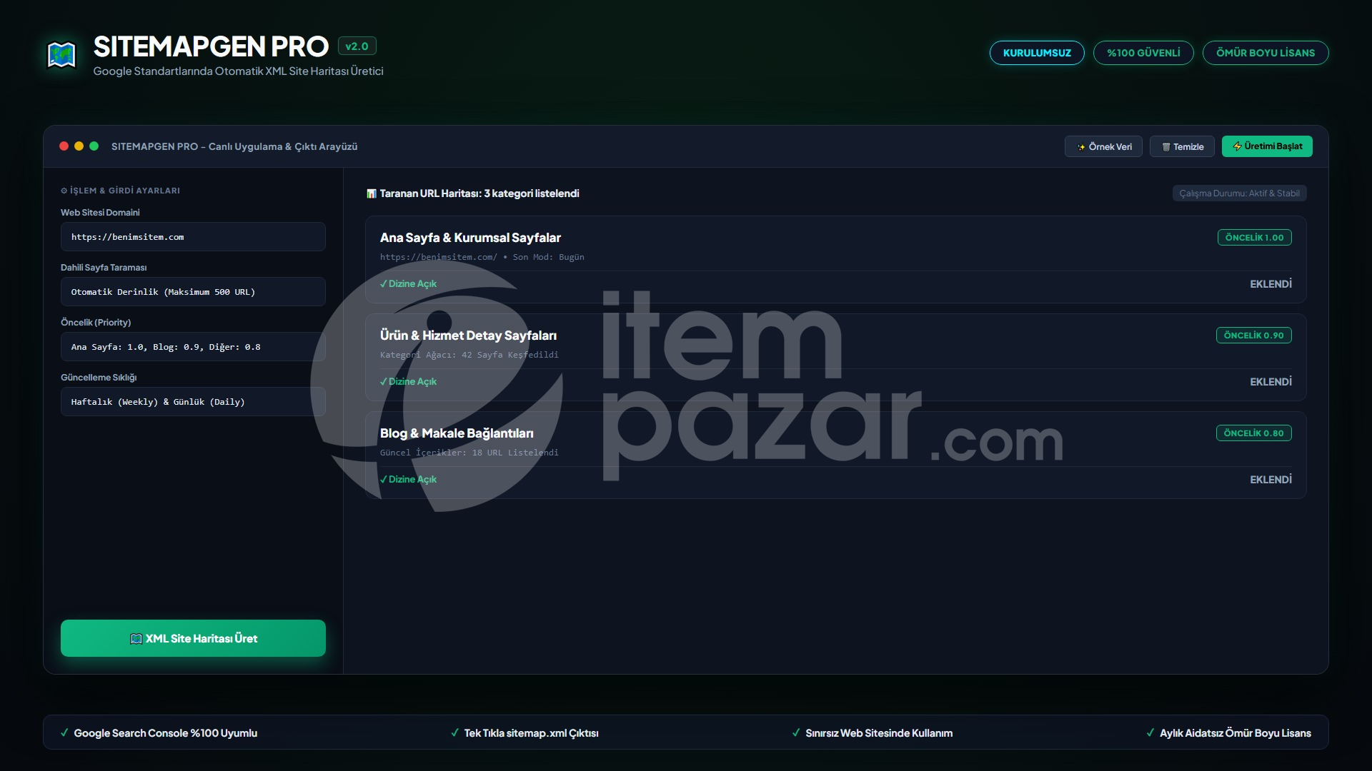 LisansArena SitemapGen Pro | Script
