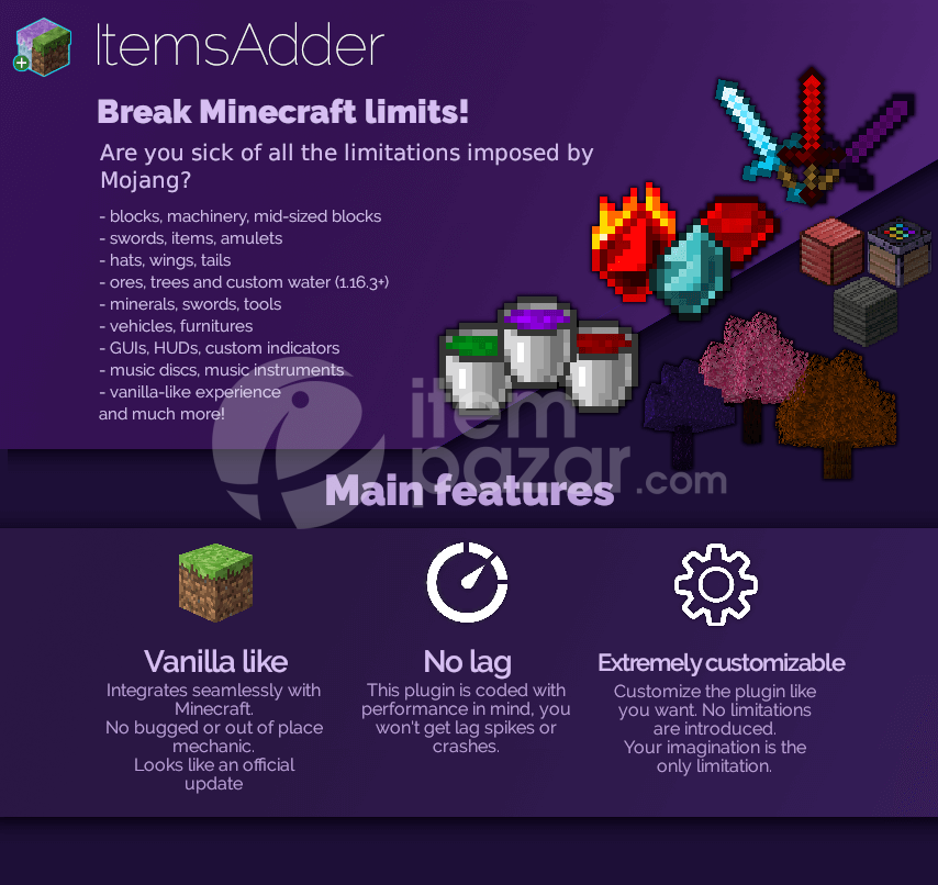⭐LİSANSLI⭐ ItemsAdder - 4.0.5⭐