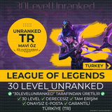 TR 40K+ MÖ 30 Level Unranked Hesap