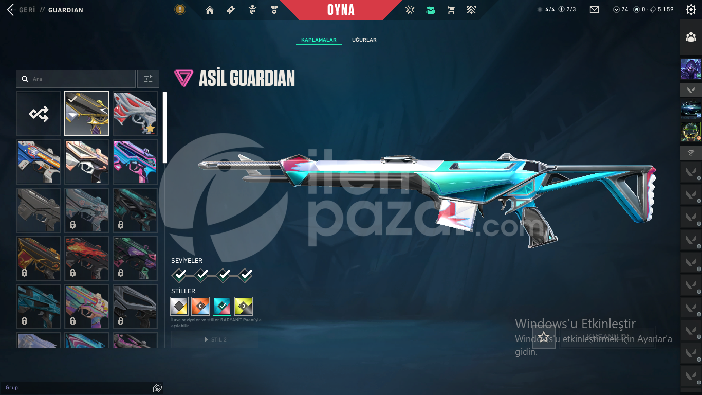 main lik hesap 250 level peek elosu plat 