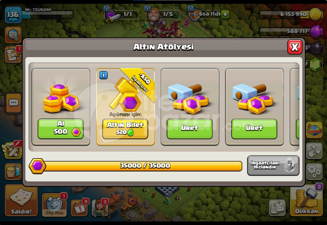 MAX TH13 HESAP HERŞEY FULL
