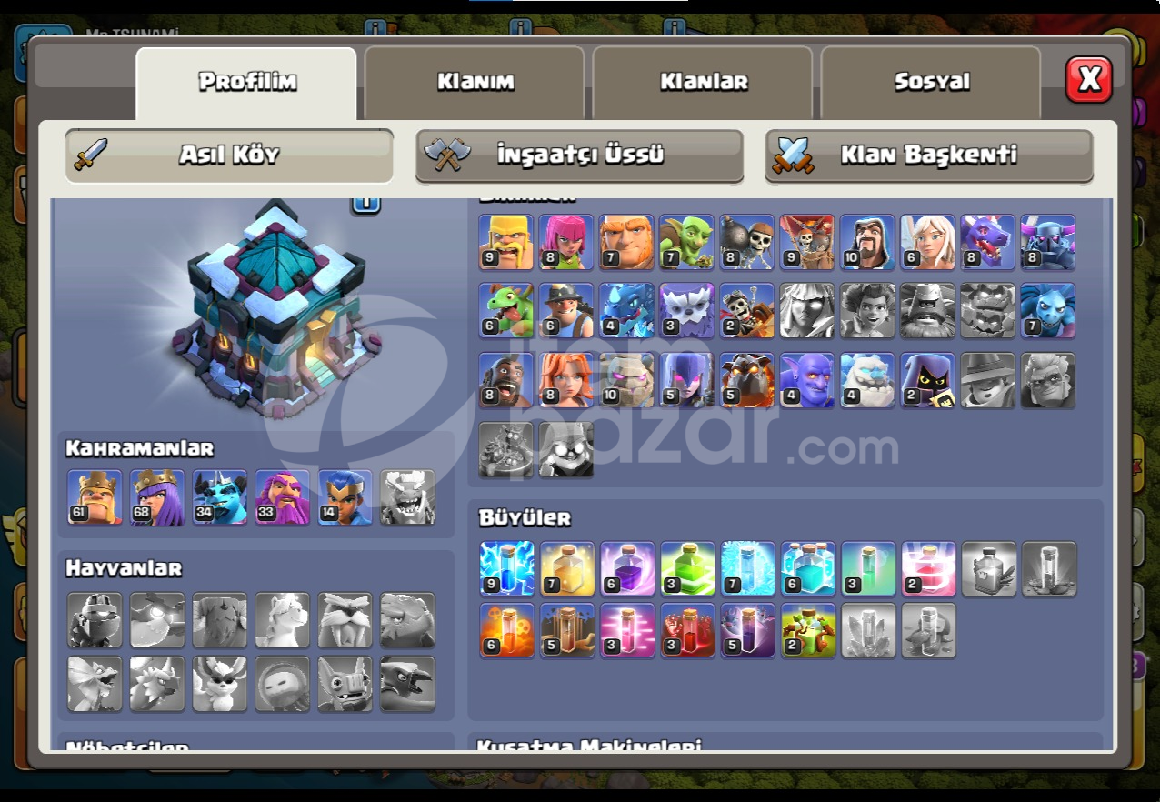 MAX TH13 HESAP HERŞEY FULL
