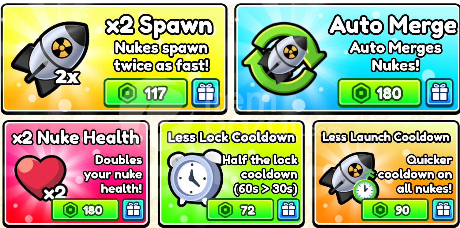 Merge a Nuke Tüm Gamepass Gift
