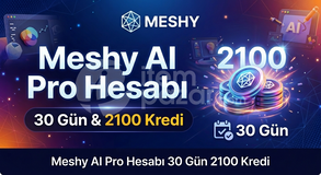 Meshy AI Pro Hesabı 30 Gün 2100 Kredi