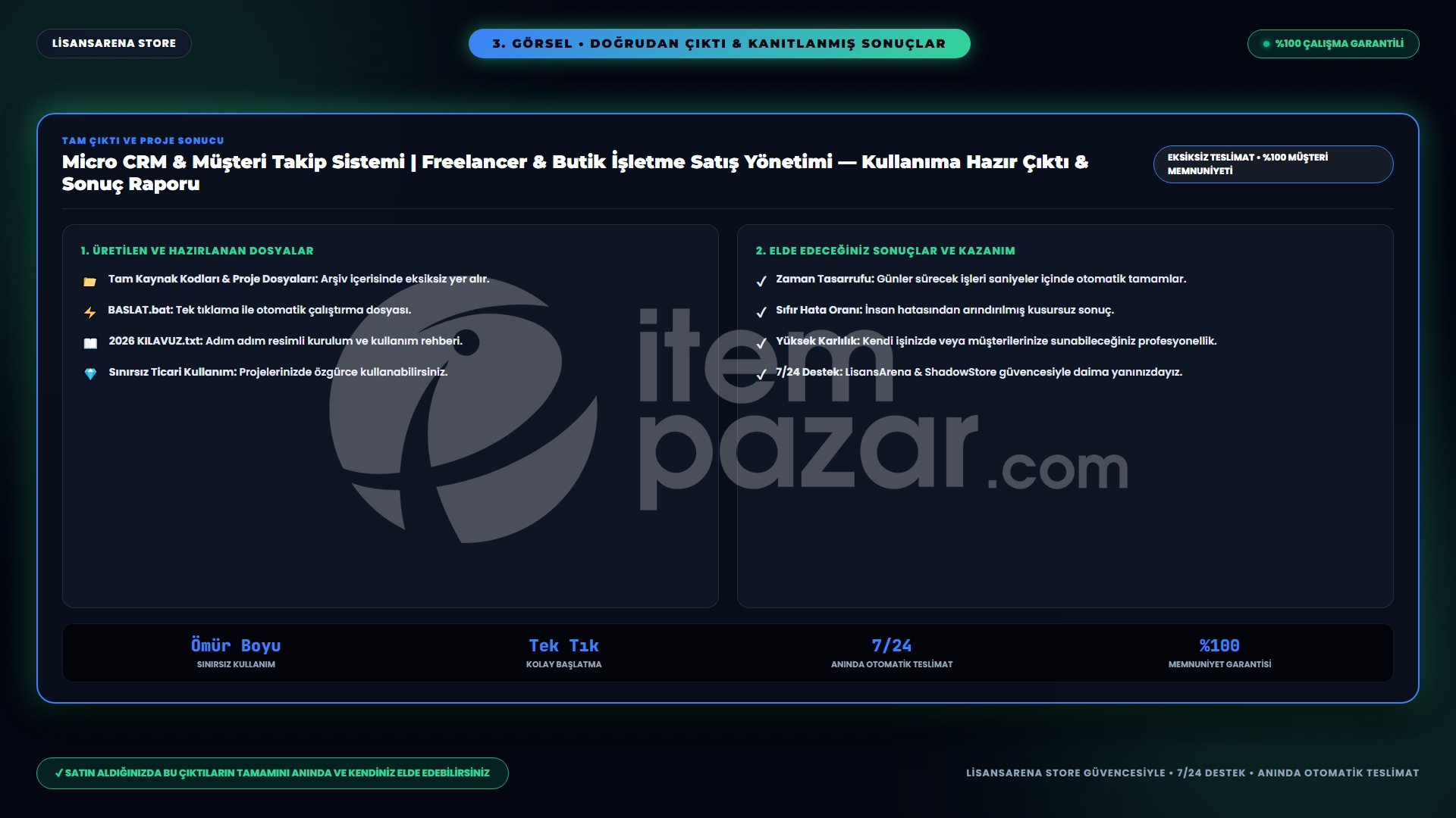 Micro CRM ve Müşteri Takip Sistemi - Freelance