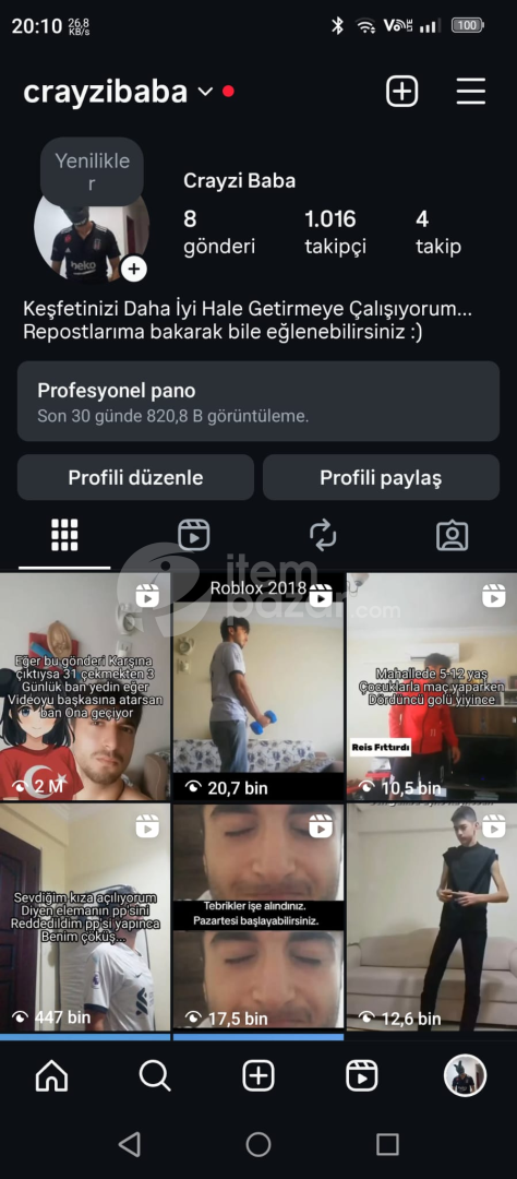 Milyonluk Satılık İnstagram Hesabı!