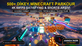 Minecraft Parkour ve 4K Arka Plan Kiti